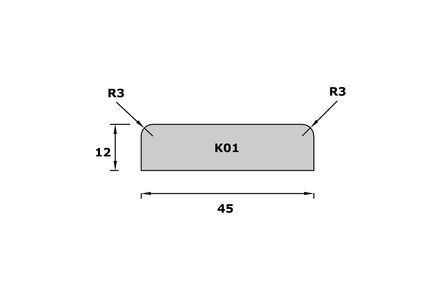Qpine Grenen B K17 O/S Koplat Gevingerlast, Gelamineerd Voorgelakt KO01 Zwart 12x70x2700mm