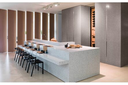 Krion Solid Surface terrazo t101 bianco classico 3680x760x12mm