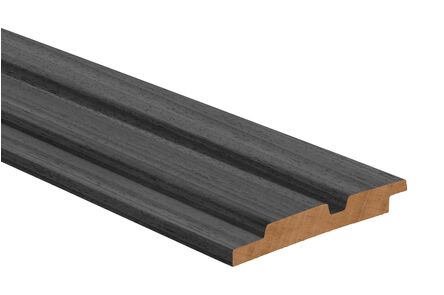 obeche noir dubbele channel siding geschaafd zwart gegrond FSC 100% 25x150x1000mm