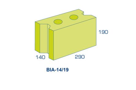 BIA grindbetonblok grijs 14/19 290x140x190mm