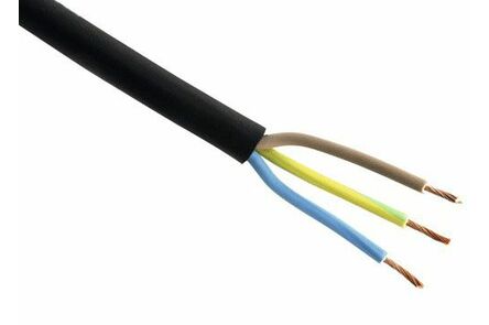 kabel neopreen 3x1mm² zwart 10m