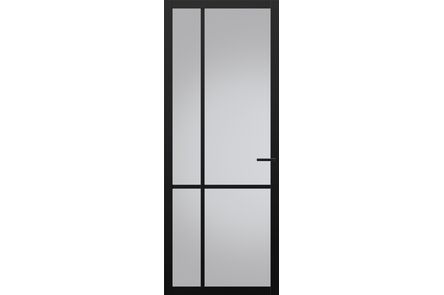 Svedex Glasdeur Superlak NDB903 Satijn glas Diep zwart Stomp Loopslot 880x2015mm
