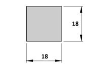 Vuren Geschaafd Rechte Hoek PEFC 18x18x2700mm