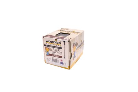 Woodies potdekselschroef torx t25 5,0x50/30 RVS 410 RAL 9005 zwart
