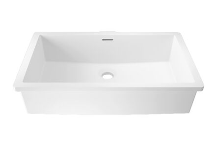 Krion Solid Surface spoelbak basic snow white b819 48x28 1100 e incl. wo