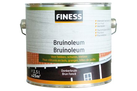 finess bruinoleum buiten donkerbruin 2,5ltr