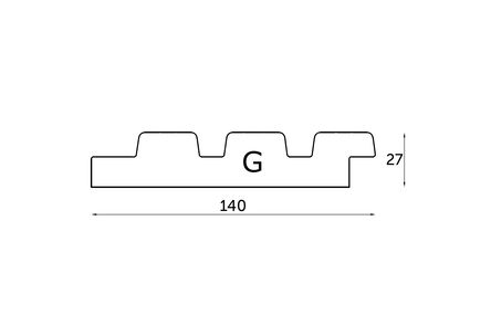 dabé noir lines G3 onbehandeld 32x150x1000mm