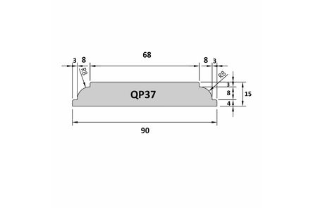 Q-pine Architraaf Wit QP37 gegrond