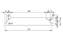 Q-pine Architraaf Wit QP37 gegrond