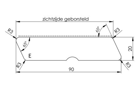 vure noir zwart rhombus model e geborsteld 25x100x4800