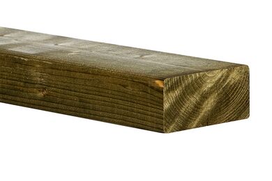 Vuren Mix C18 Geschaafd Ronde Hoek Druk Geimpr 70%PEFC 50x125x3600mm