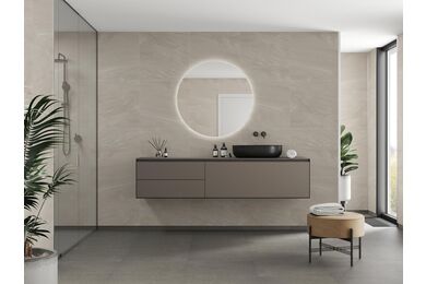 Fibo wandpaneel 4008 beige stone extreme matt 2400x620x10mm 2pp