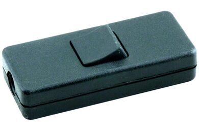 Q-Link Snoerschakelaar Enkelpolig Opbouw Zwart 30x18x62 mm