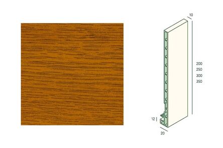 keralit dakrandpaneel 2825 classic golden oak 250x20x10 6000mm