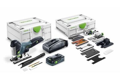 Festool pendeldecoupeerzaag carvex PSC 420 HPC 4,0 EBI-Set 18v