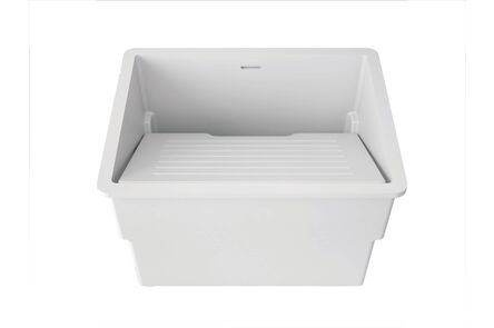 Krion Solid Surface spoelbak basic snow white u801 50x40 1100 e