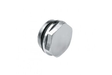 BONFIX Radiatorblindstop Vernikkeld met O-Ring (Bu) 1/2Inch